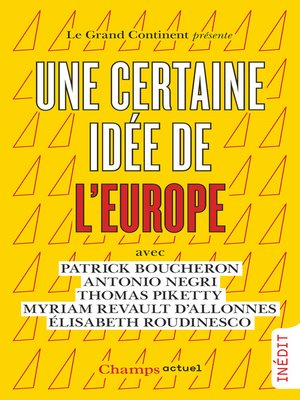 cover image of Une certaine idée de l'Europe